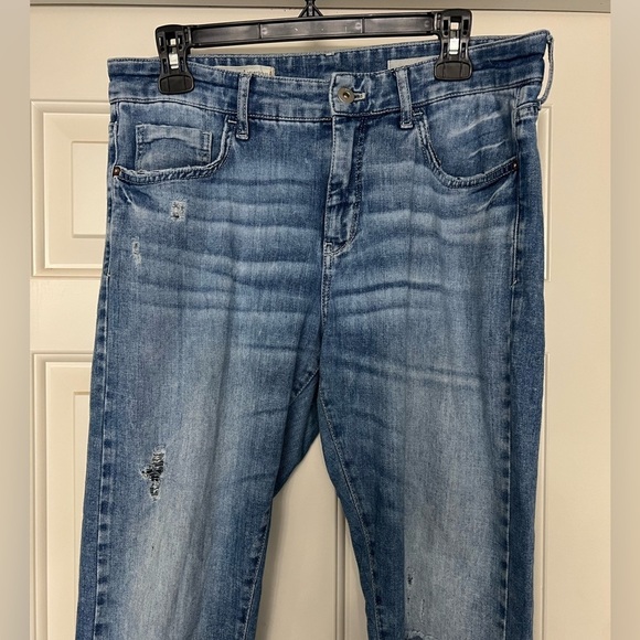 Anthropologie Pilcro Slim Boyfriend Distressed Blue Jeans - Picture 2 of 9
